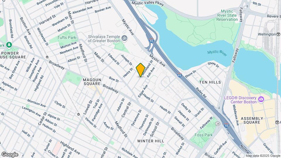 45 Moreland St, Unit 1 Map and Location Details