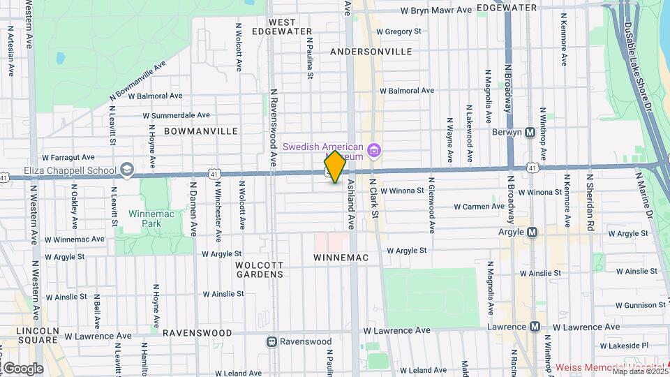 1624 W Winona St Map and Location Details