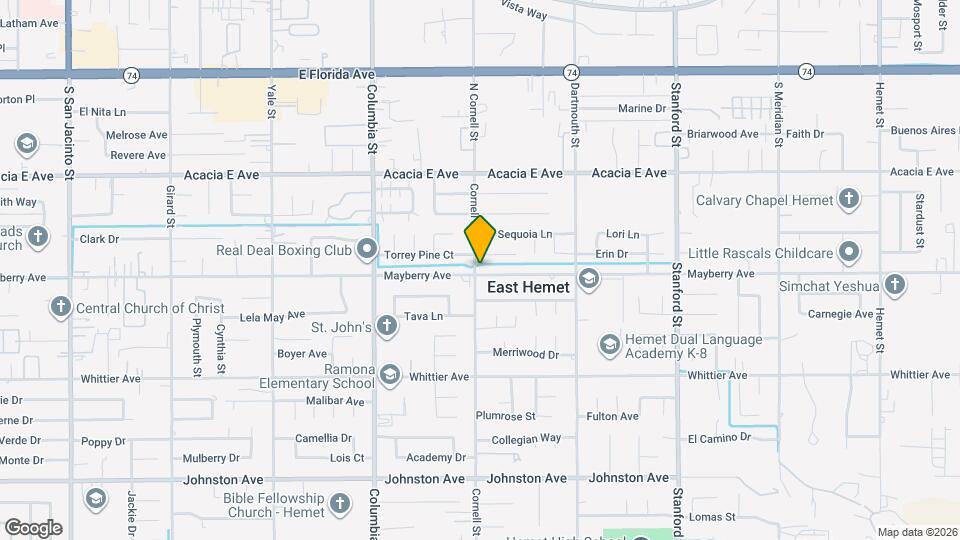 41272 Mayberry Ave Map and Location Details