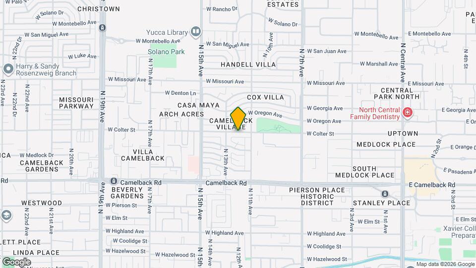 1125 W Colter St Map and Location Details