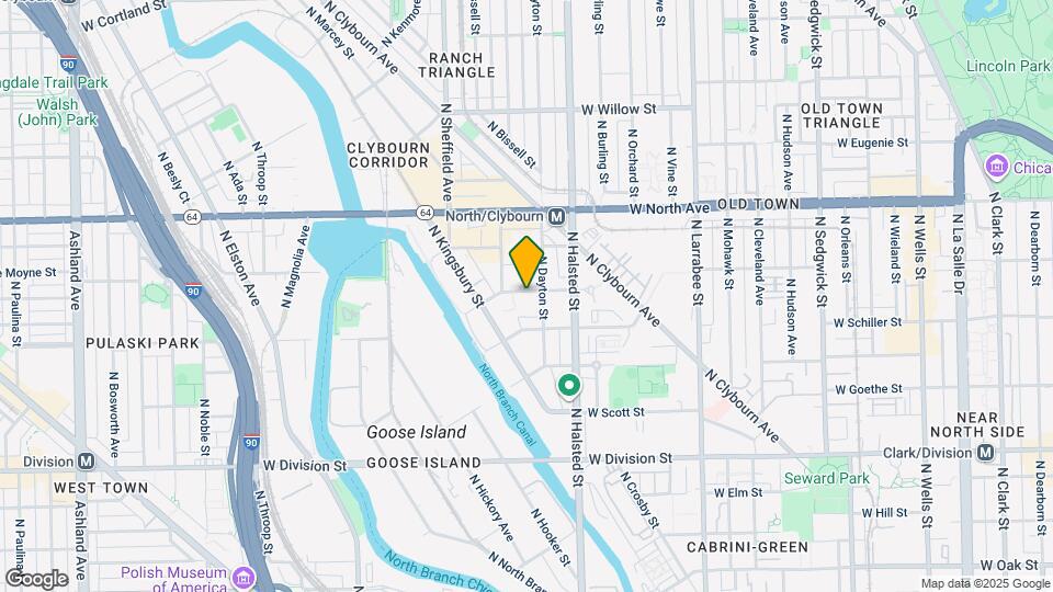 851 W Blackhawk St Map and Location Details