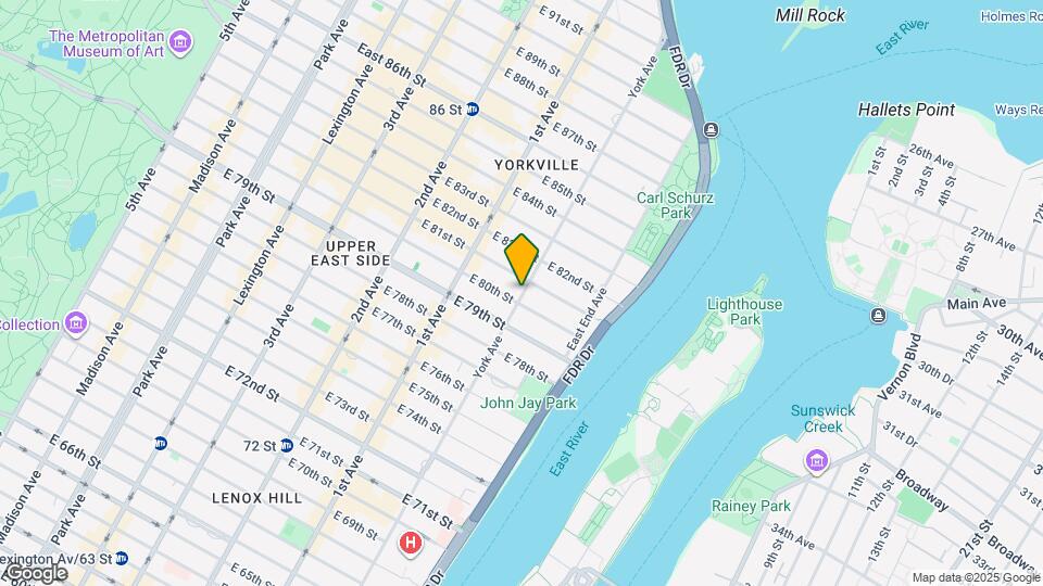 1521 York Ave Map and Location Details