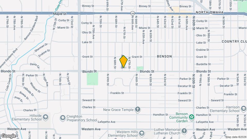 6714 Blondo St Map and Location Details