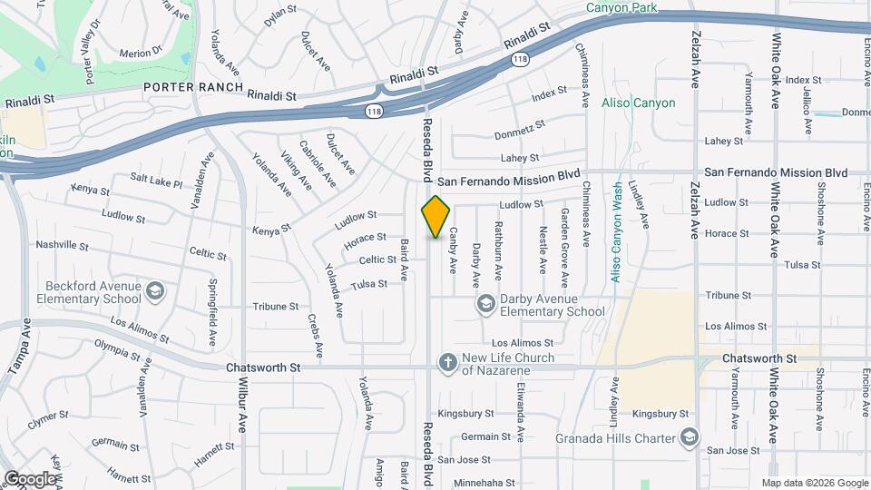 10918 Reseda Blvd Map and Location Details