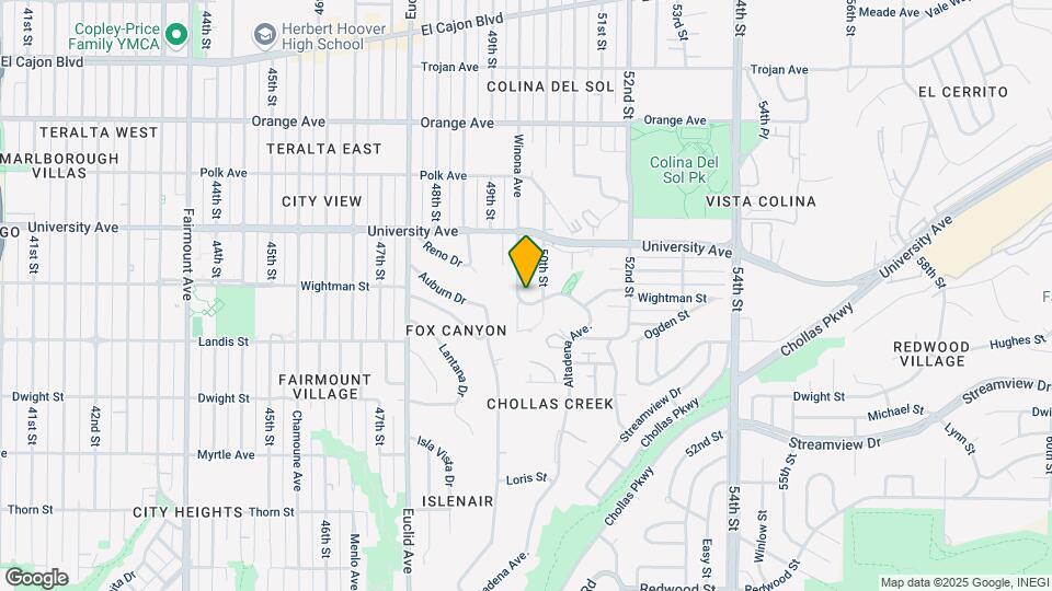 3805 Winona Ave Mapa y Detalles de la Ubicación