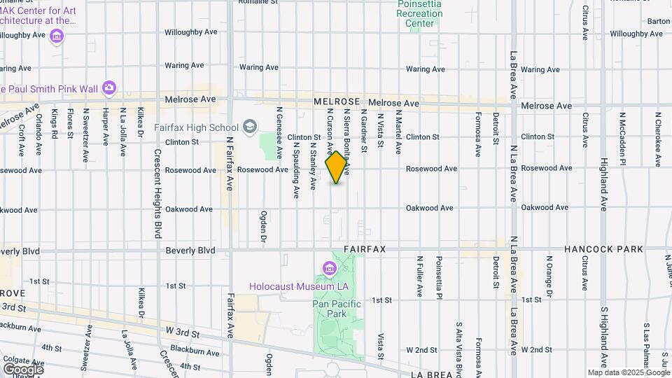 434 N Curson Ave Mapa y Detalles de la Ubicación