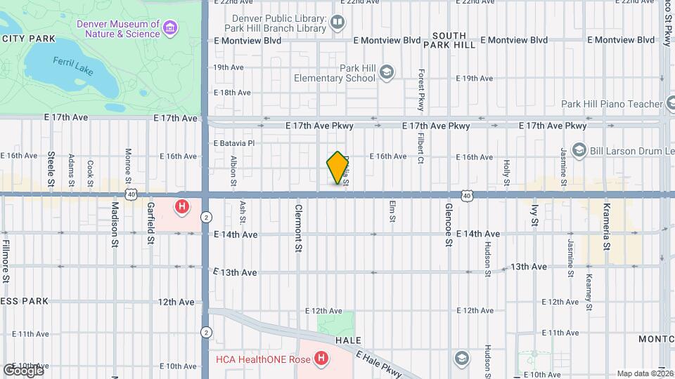 4649 E Colfax Ave, Unit B Map and Location Details