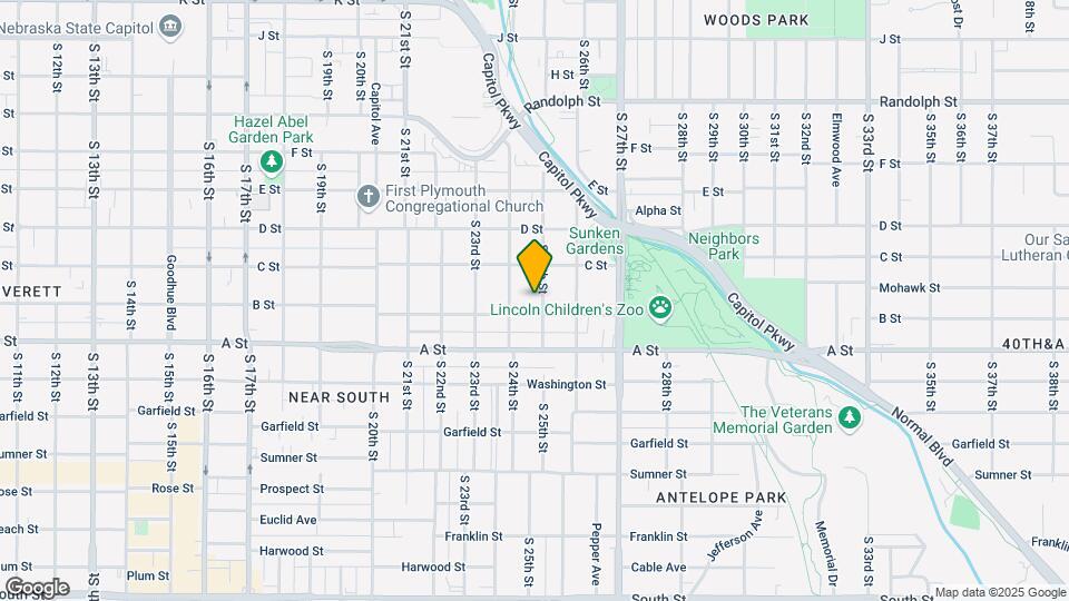 1255 S 25th St Map and Location Details