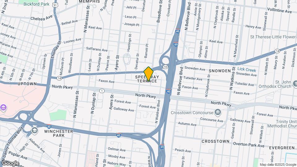 1052 Faxon Ave Map and Location Details