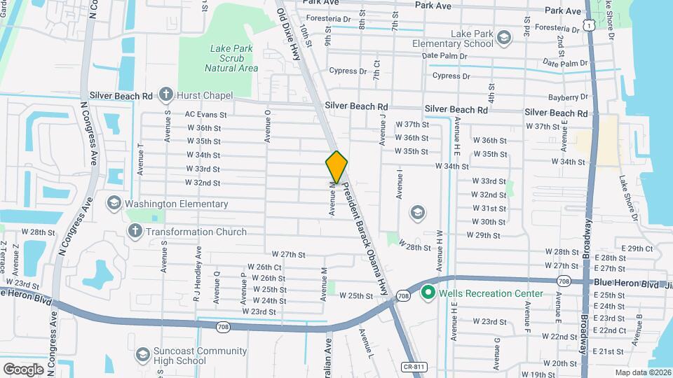 1036 W 32nd St Mapa y Detalles de la Ubicación