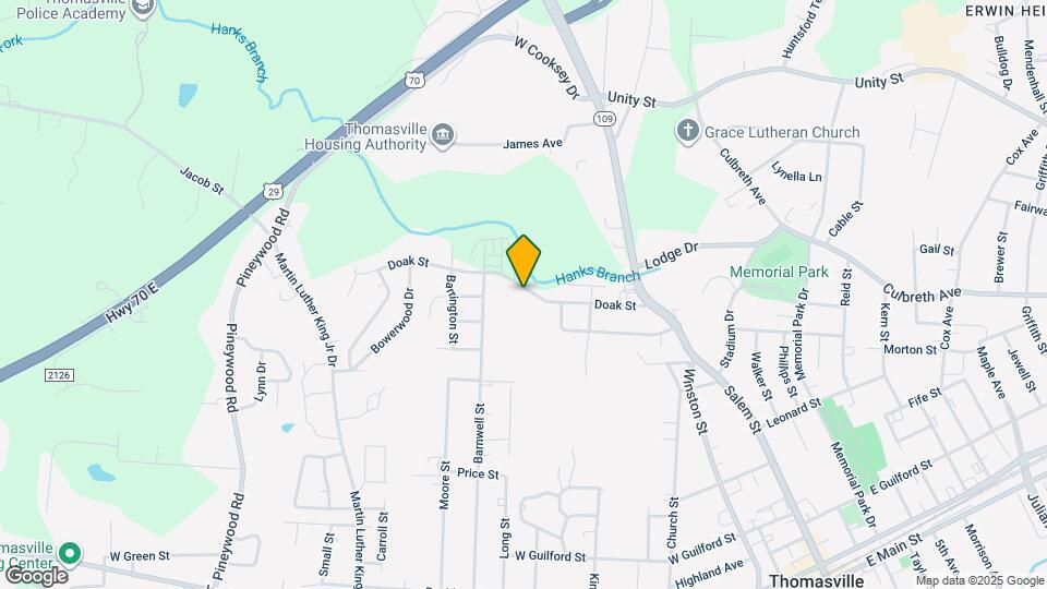 411 Doak St Map and Location Details