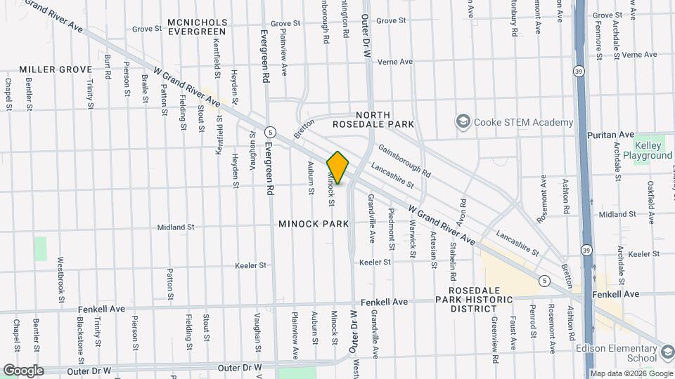 15880 Minock St Map and Location Details