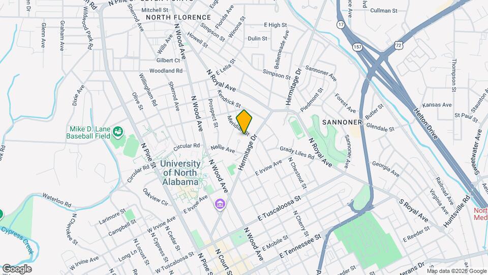 713 Meridian St Map and Location Details