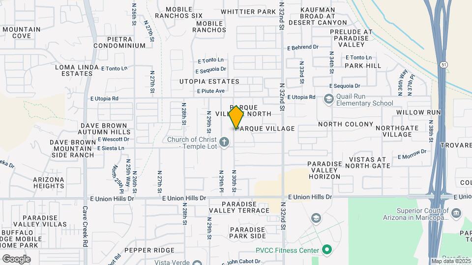 19027 N 30th St Map and Location Details