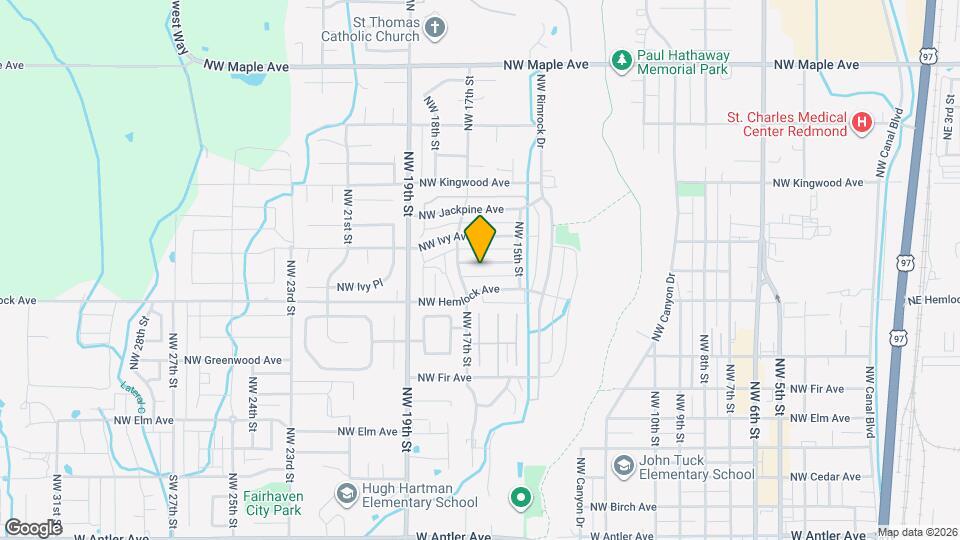 1642 NW Hickory Pl Map and Location Details