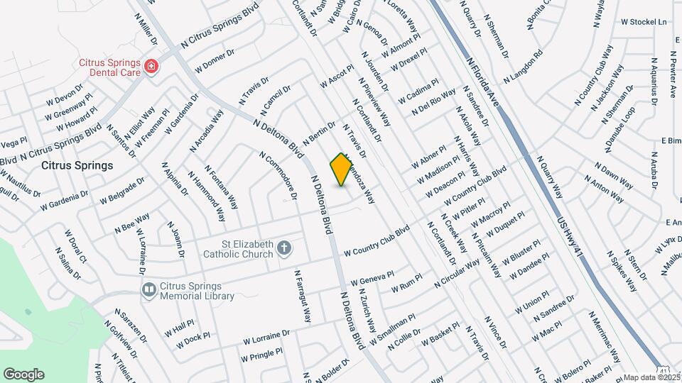 9104 N Peachtree Way Mapa y Detalles de la Ubicación