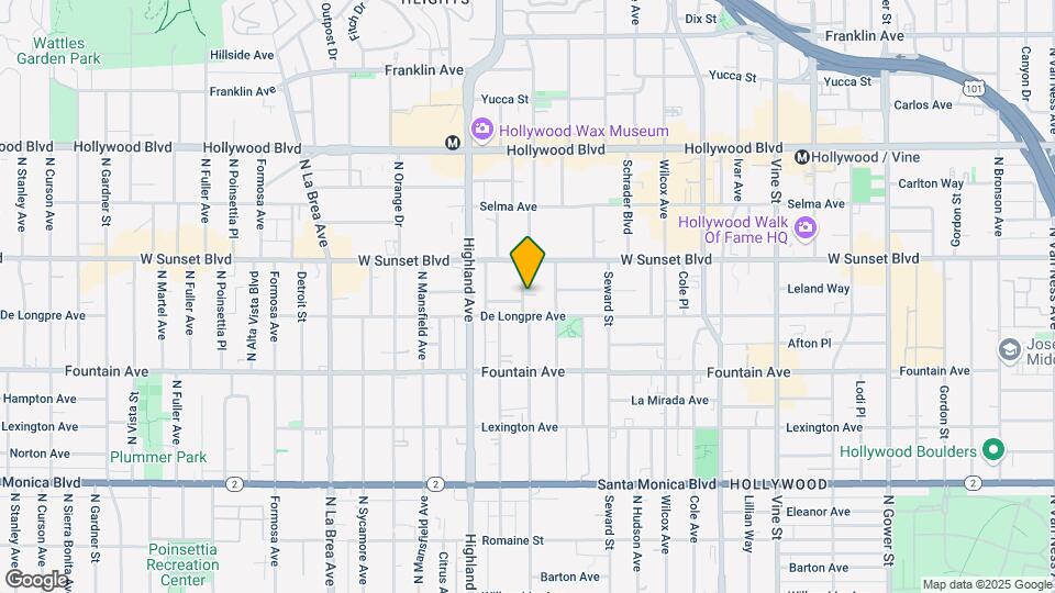 1418 N Las Palmas Ave Map and Location Details