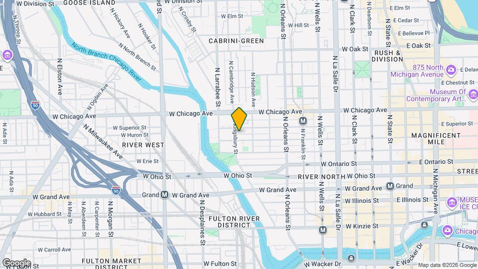 463 W Huron St Mapa y Detalles de la Ubicación
