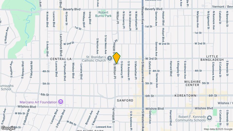 332 S Wilton Pl Map and Location Details