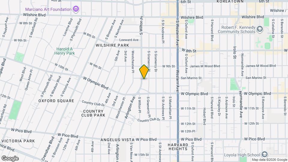 956 S Wilton Pl Map and Location Details