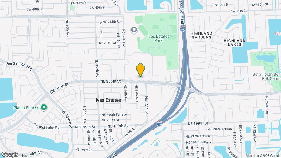 1511 NE 205th Terrace Mapa y Detalles de la Ubicación