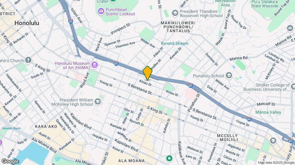 1252 Kinau St Mapa y Detalles de la Ubicación