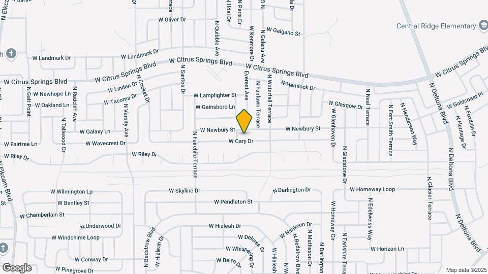 1427 W Cary Dr Map and Location Details