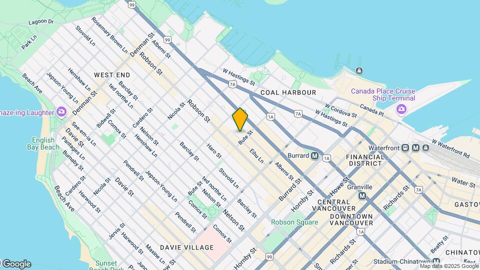 1200 Alberni St, Unit 1202 Map and Location Details