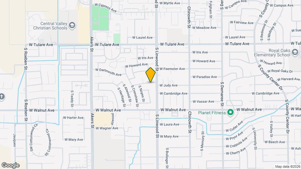 4535 W Paradise Ave Map and Location Details