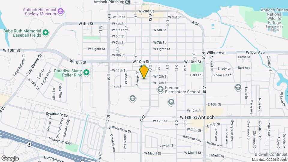 622 W 13th St Map and Location Details