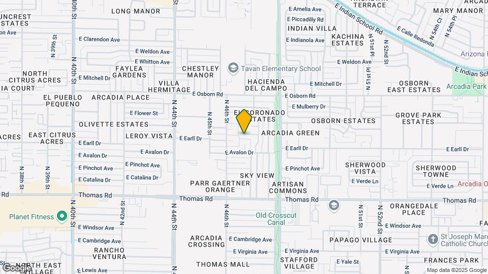 4629 E Earll Dr Map and Location Details