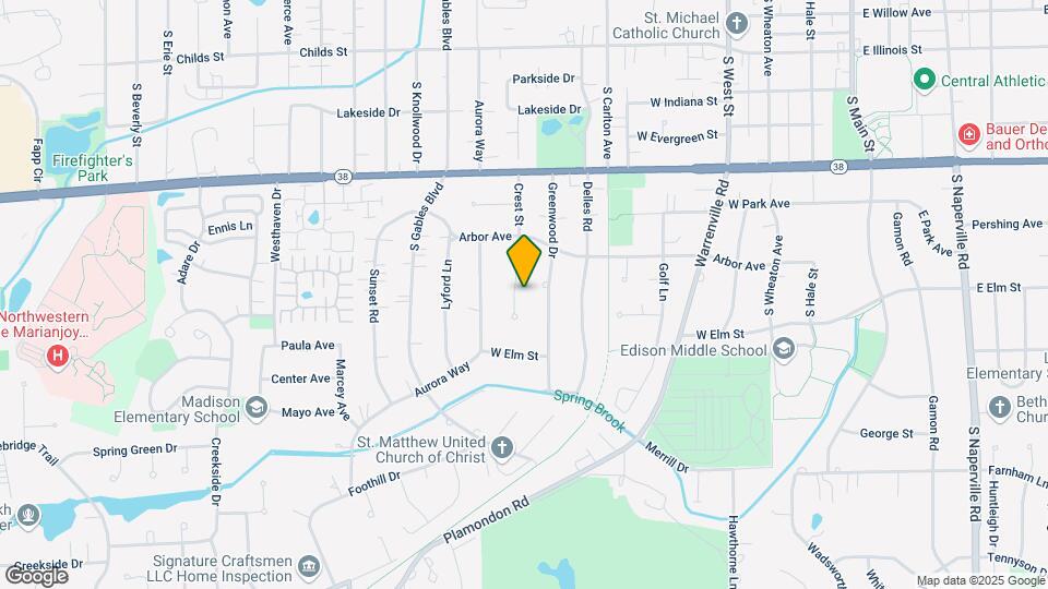 933 Crest St Map and Location Details