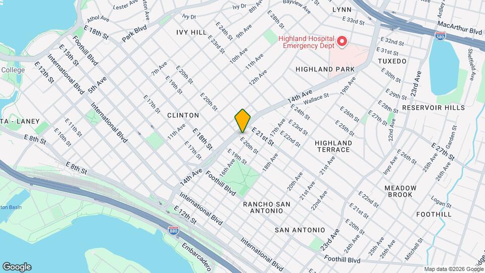 1424 E 20th St Map and Location Details