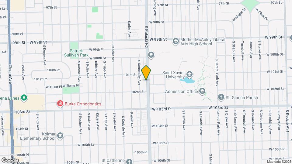 10124 S Pulaski Rd Map and Location Details