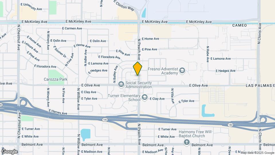 1221 N Peach Ave Map and Location Details