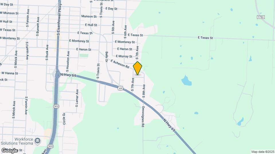 711 E Hanna St Map and Location Details