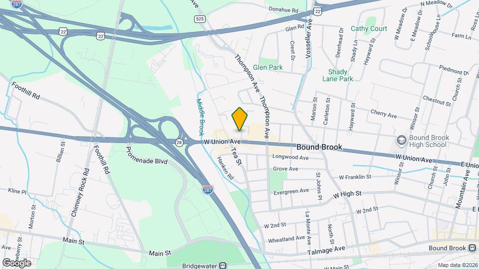 Bound Brook Apartments Map and Location Details