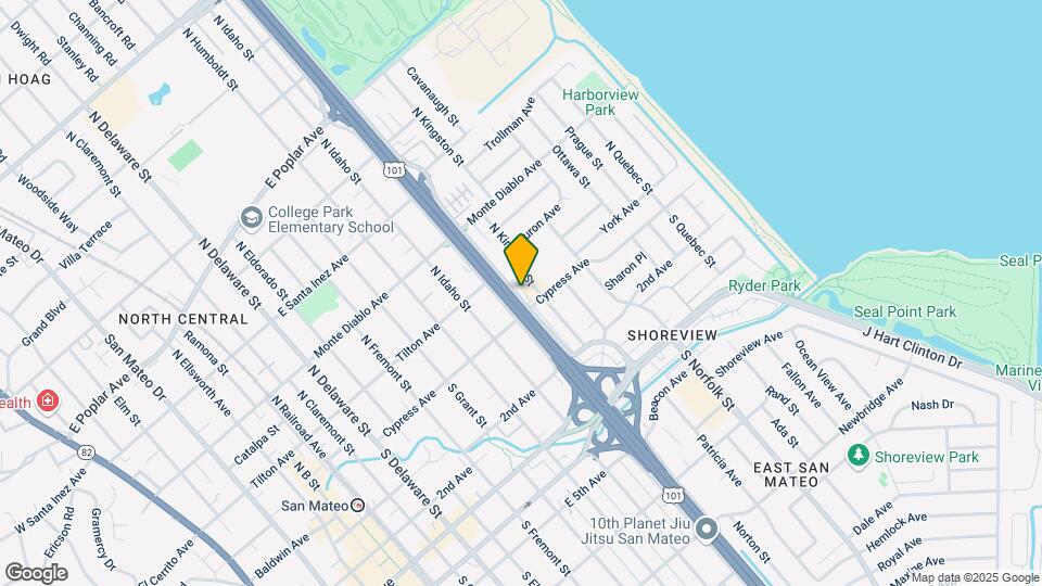 30 N Bayshore Fwy Map and Location Details