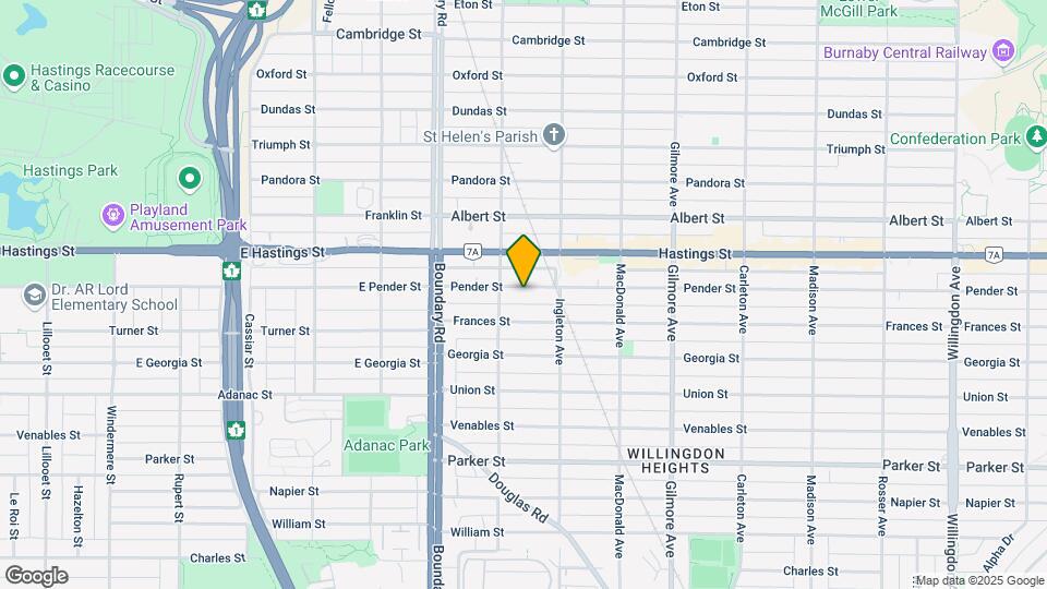 3848 Pender St Map and Location Details