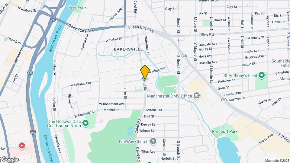 313 Calef Rd Map and Location Details