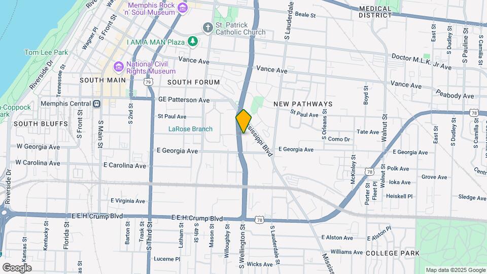 624 Danny Thomas Blvd Map and Location Details