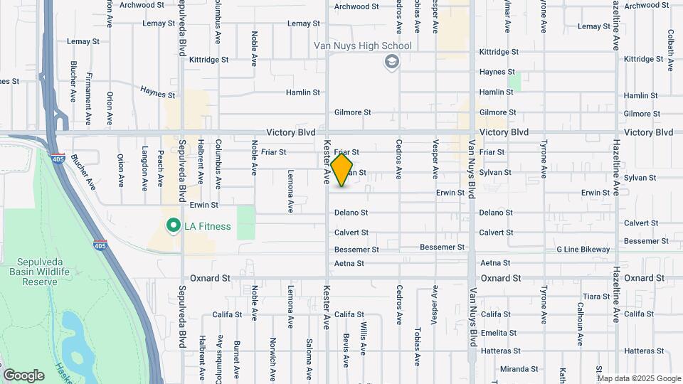 14833 Erwin St, Unit 5 Map and Location Details