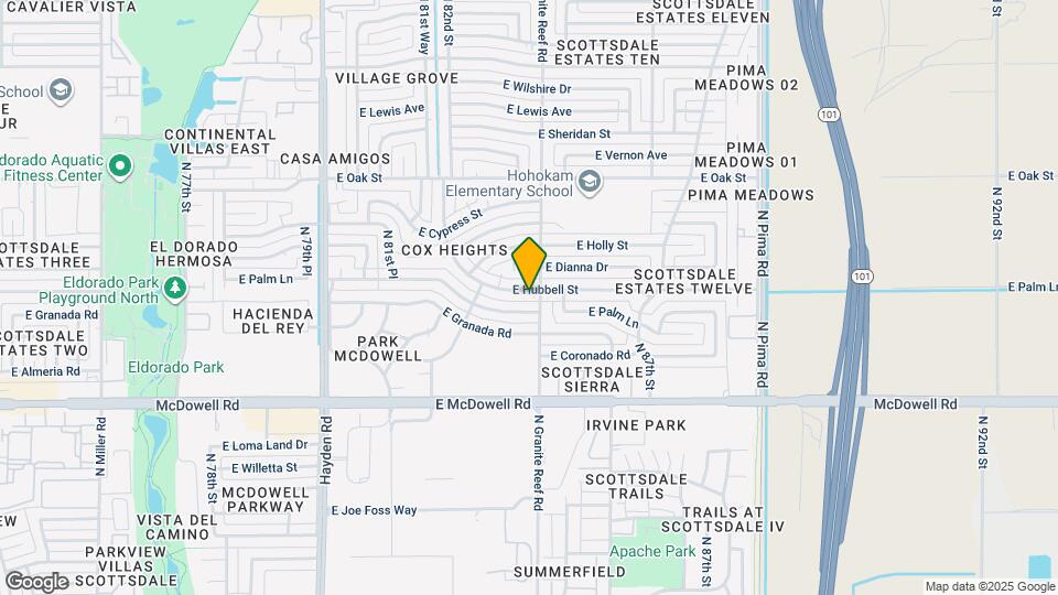 8341 E Hubbell St Map and Location Details