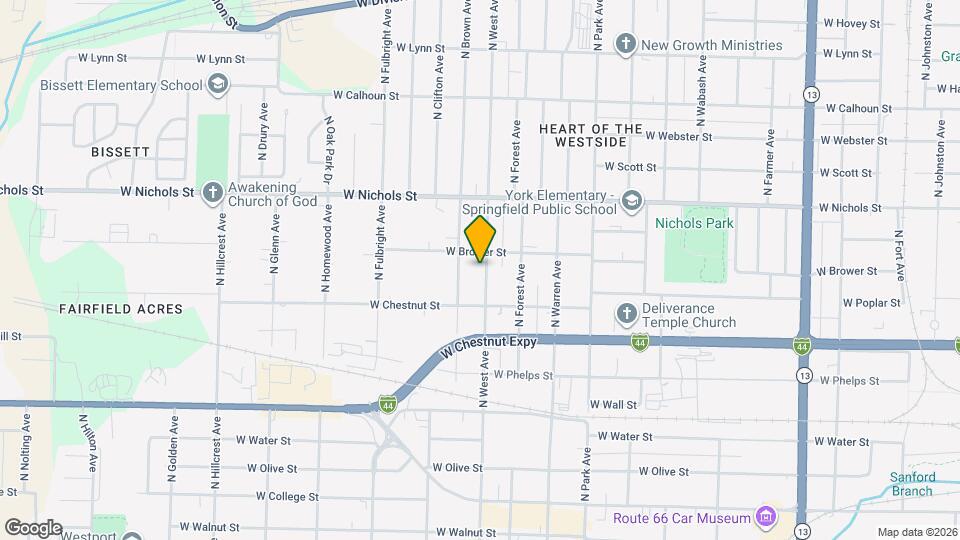 741 N West Ave Map and Location Details