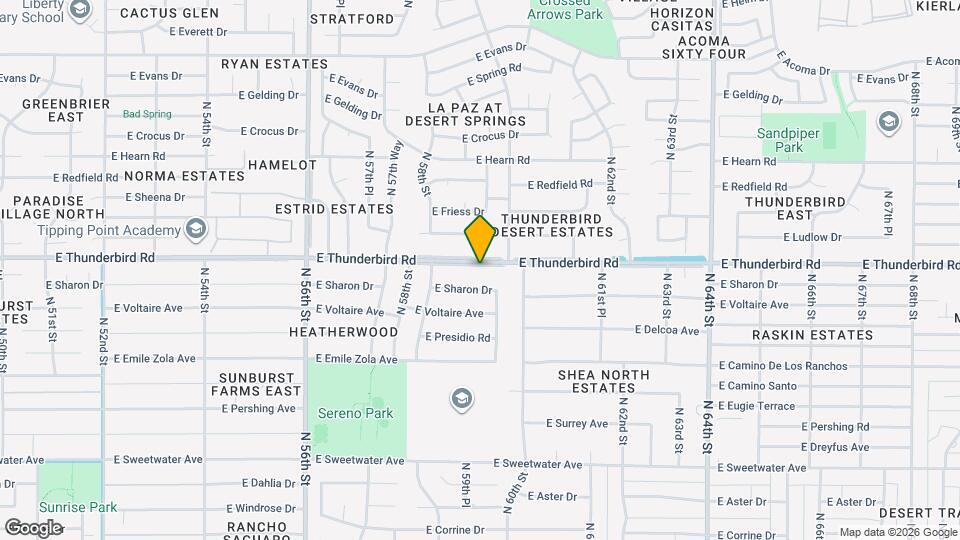 5921 E Thunderbird Rd Map and Location Details