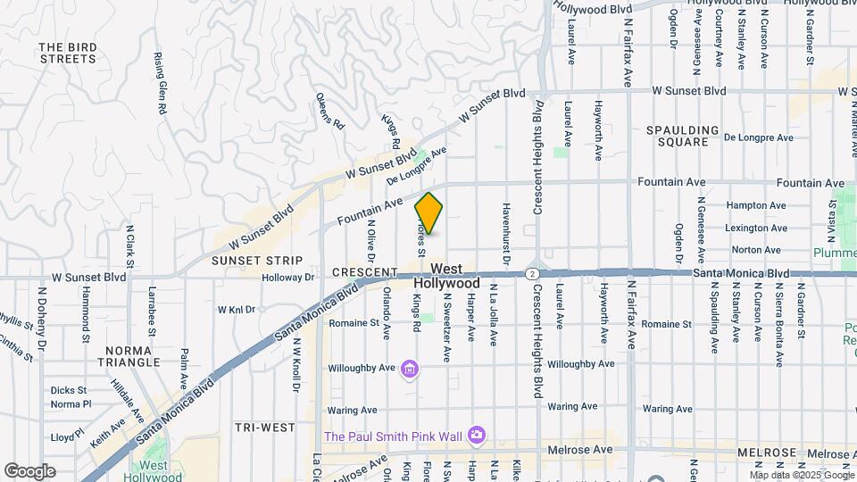 1210 N Flores St Map and Location Details