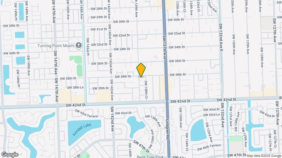 13867 SW 38th Terrace Map and Location Details