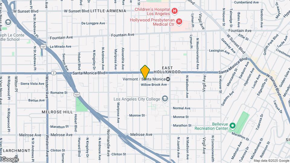 1011 N Heliotrope Dr Map and Location Details