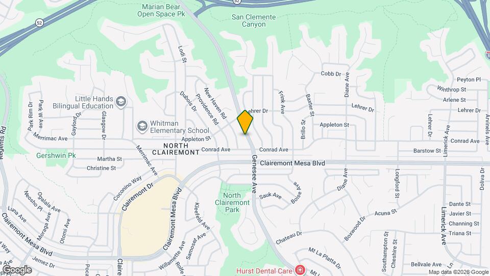 4970 Genesee Ave Map and Location Details