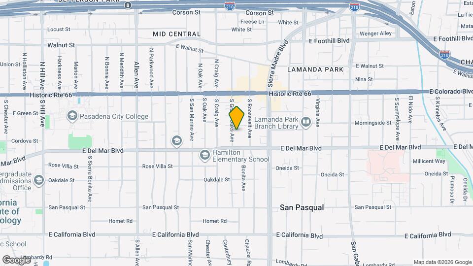 154 S Grand Oaks Ave Map and Location Details